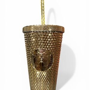 Starbucks Gold Studded Tumbler with Starbucks Logo